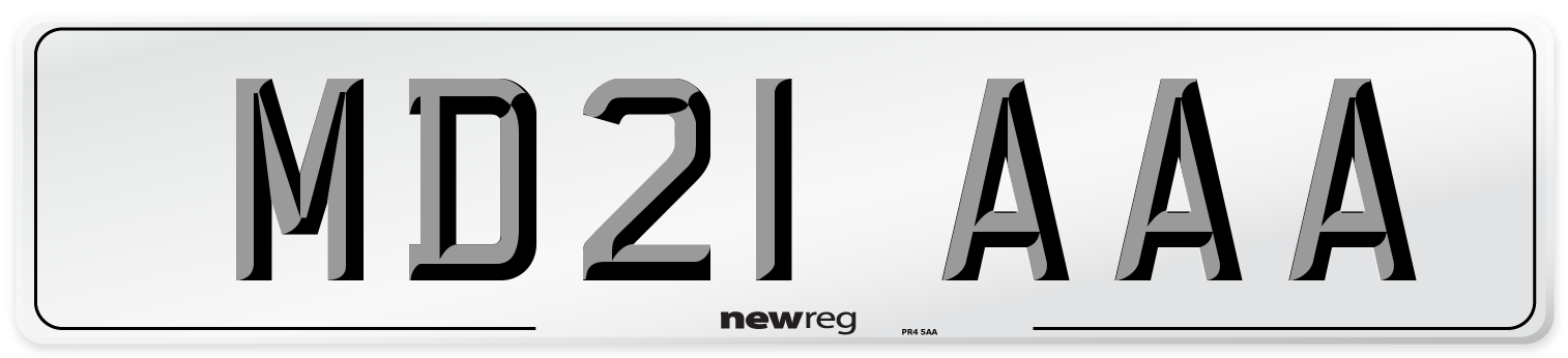 MD21 AAA Number Plate from New Reg